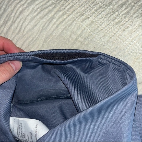 Abercrombie & Fitch High-Waisted Biker Gym Athletic Wear Shorts XS Blue Gray - Picture 8 of 12